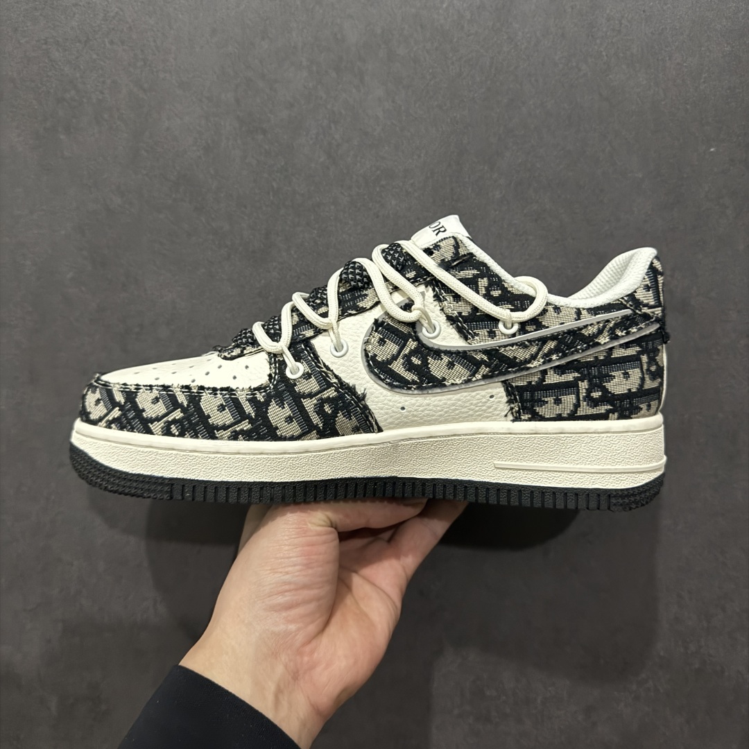 【定制版】Nk Air Force 1'07 Low 迪奥联名 黑花纹抽绳 空军一号低帮休闲板鞋 SJ1198-106