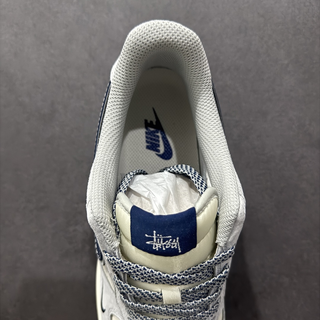 【定制版】Nk Air Force 1'07 Low 斯图西联名 灰蓝勾英文 空军一号低帮休闲板鞋 XZ3318-088