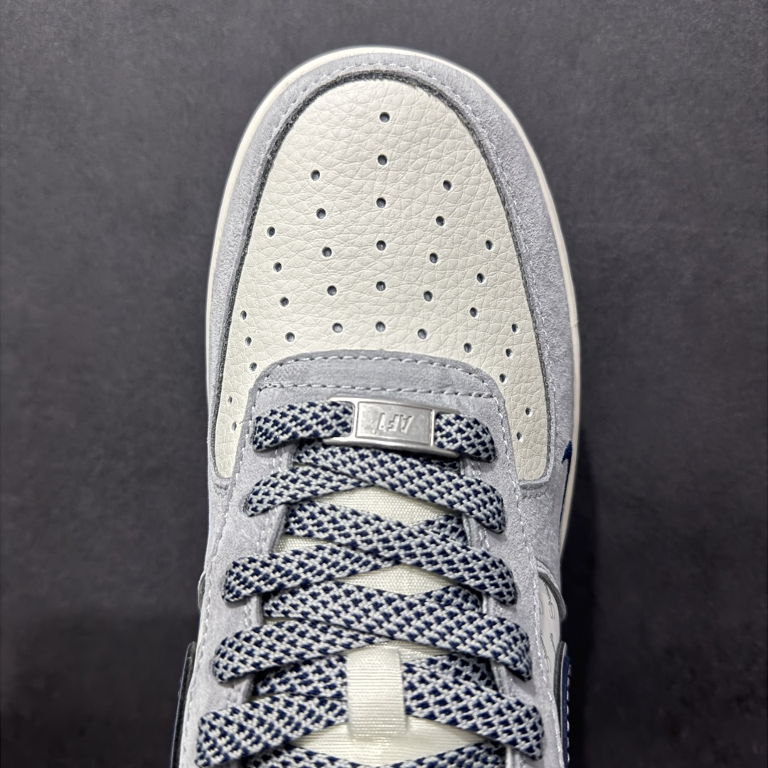 【定制版】Nk Air Force 1'07 Low 斯图西联名 灰蓝勾英文 空军一号低帮休闲板鞋 XZ3318-088