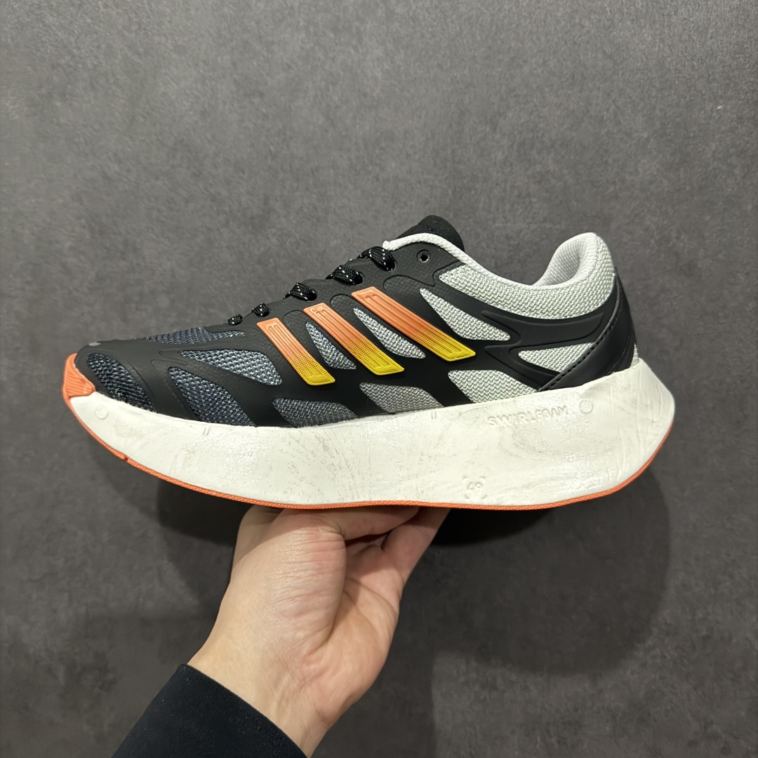 图片[2]-【正确版】Ad Adizero Aruku 阿迪全新缓震休闲跑鞋 JS1052  正确暗花大底底纹 高弹泡棉材料 原鞋开发数据 原楦打造完美鞋型 鞋面材料 卡色与原鞋一致 超高还原度 拒绝一眼假 全新款式搭载丰沛的 Swirlfoam 泡棉厚底，采用时下流行的厚底设定，虽然不像顶级竞速跑鞋那般极致，但也将日常舒适和时尚颜值平衡到位。  尺码：36 36.5 37 38 38.5 39 40 40.5 41 42 42.5 43 44 44.5 45-选品中心