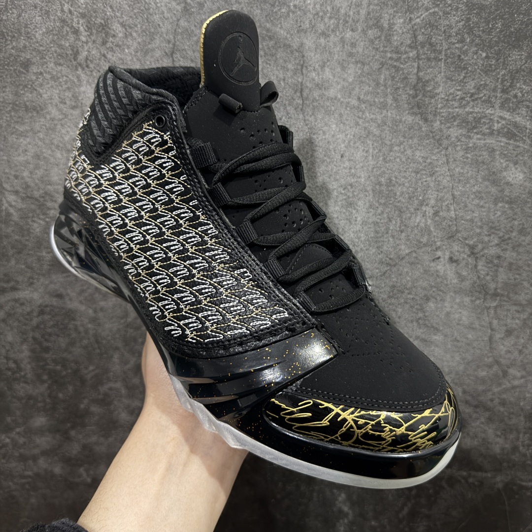 【外贸版】纯原外贸Air Jordan 23 Trophy Room Black 乔丹2代黑白金 853336-023