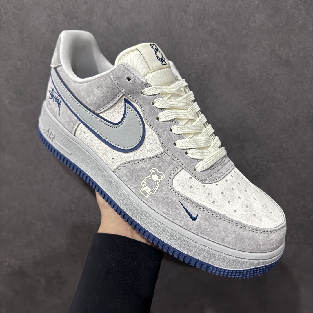 【定制版】Nike Air Force 1 Low 07 x Stussy 灰蓝小钩 DF0188-017