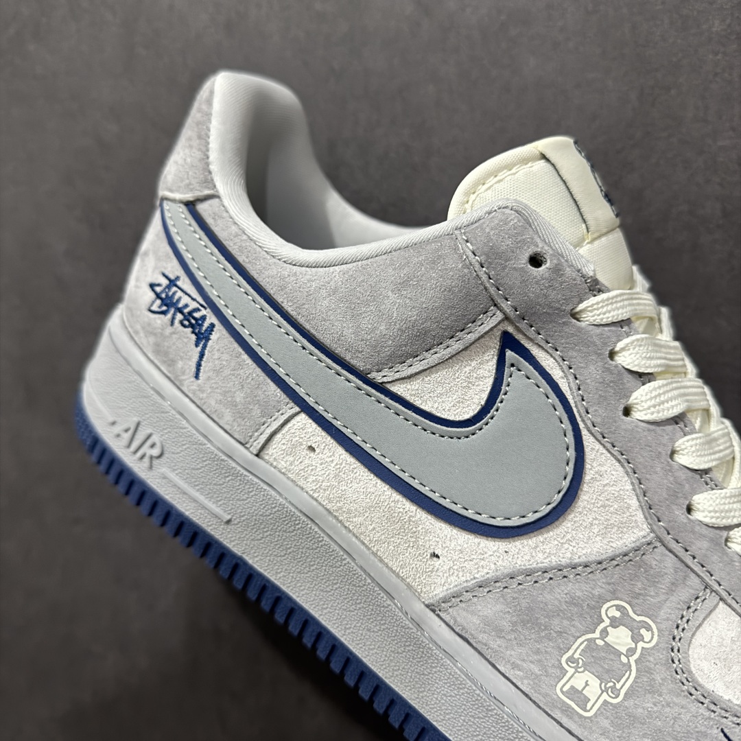 【定制版】Nike Air Force 1 Low 07 x Stussy 灰蓝小钩 DF0188-017