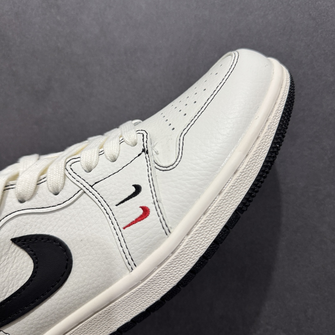 【定制版】Air Jordan 1 Low AJ1 乔1 Supreme联名 米黑双小勾 高端定制 低帮复古篮球鞋  XX3318-108