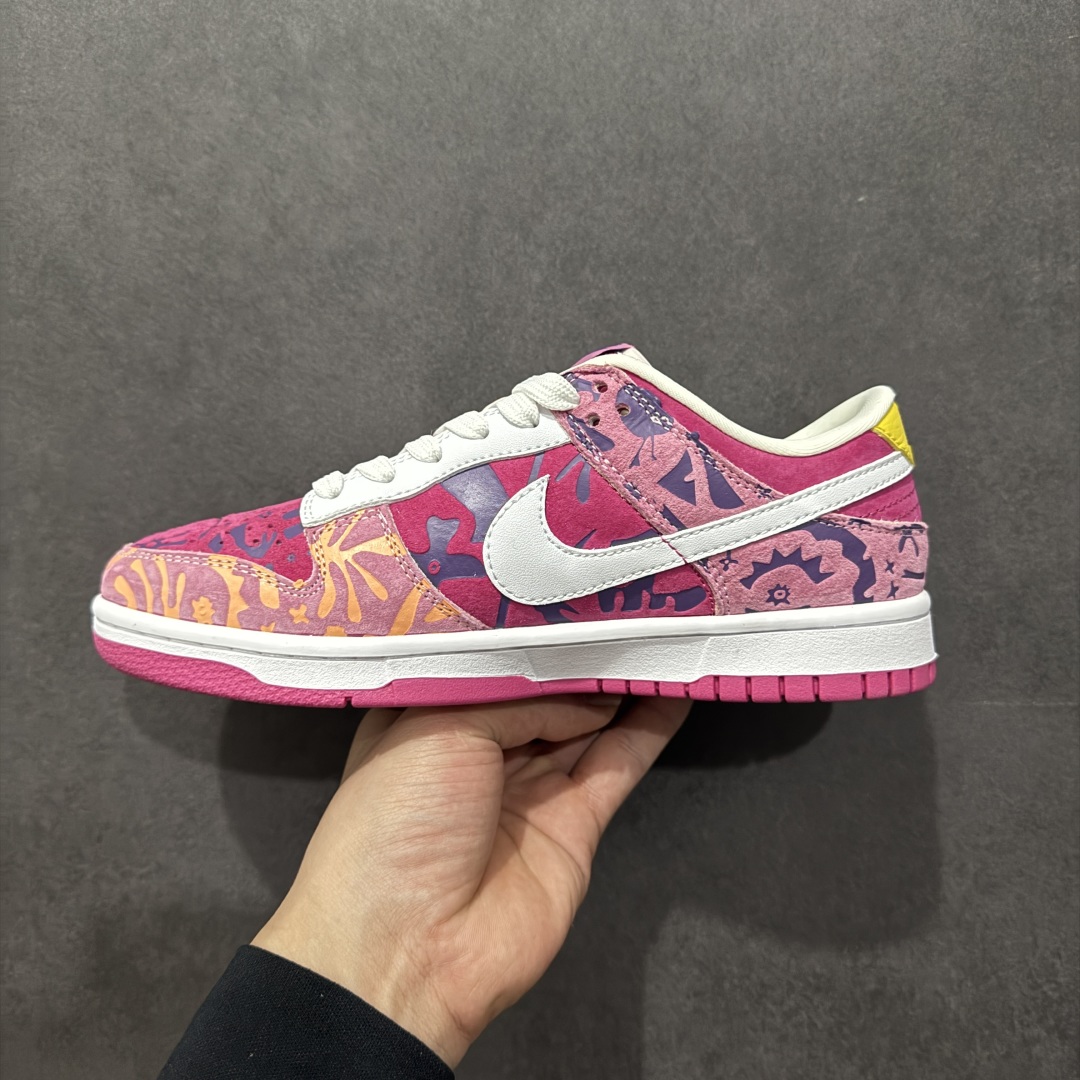 【定制版】Nk SB Dunk Low 彩色压印 粉色白勾 周年高端定制 低帮休闲板鞋 XD6188-047