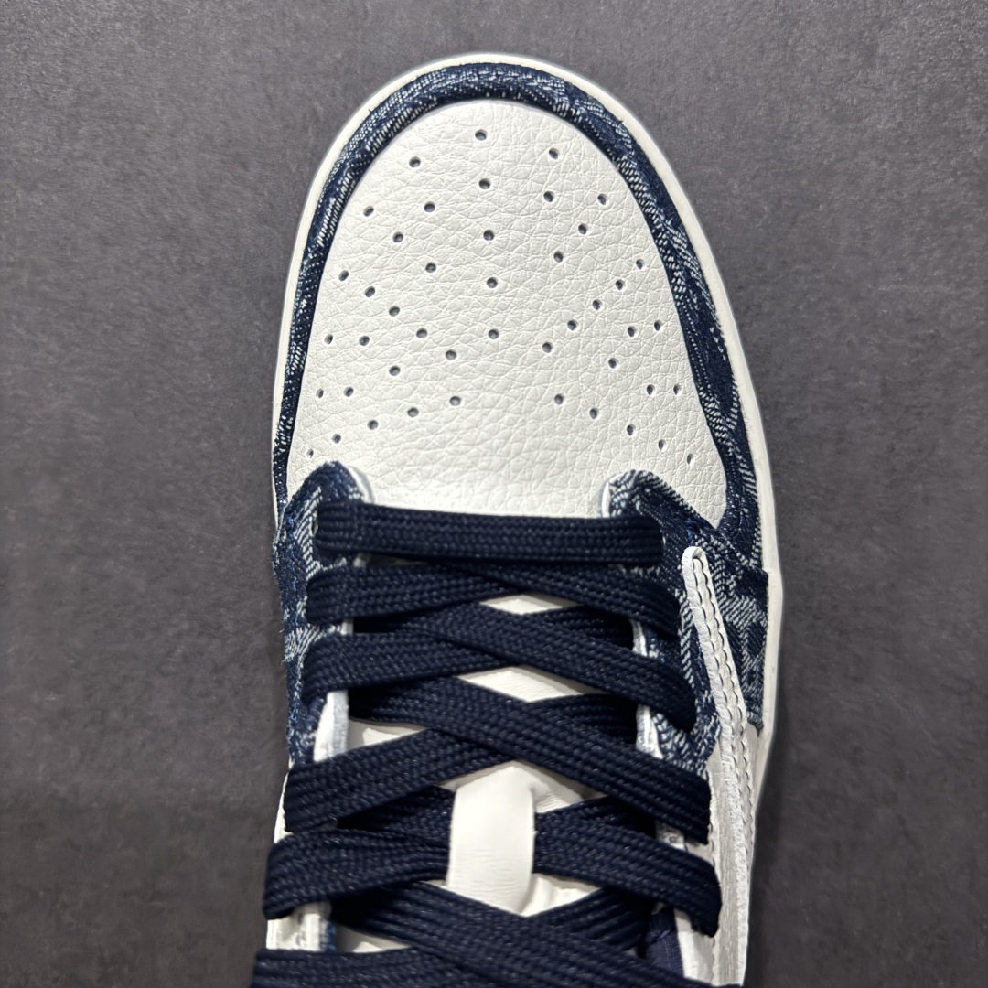 【定制版】Travis Scott x Nike Air Jordan 1 Low x DIOR Air Jordan 1 Low 反转牛仔蓝白小钩倒钩 CH6336-017
