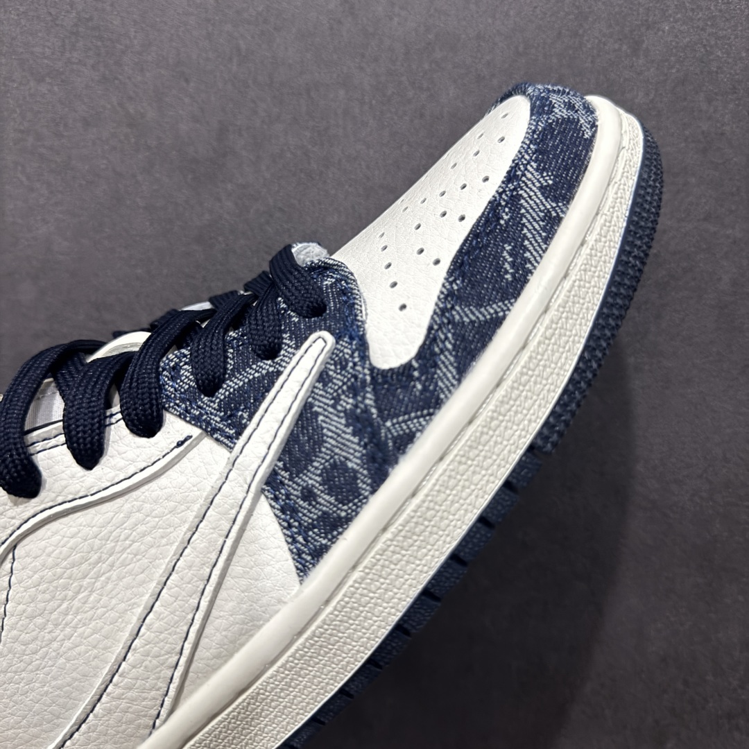 【定制版】Travis Scott x Nike Air Jordan 1 Low x DIOR Air Jordan 1 Low 反转牛仔蓝白小钩倒钩 CH6336-017