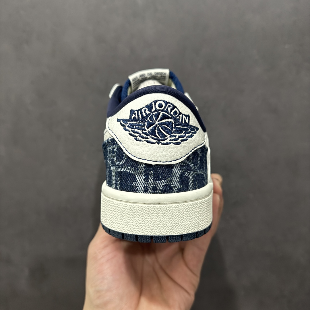 【定制版】Travis Scott x Nike Air Jordan 1 Low x DIOR Air Jordan 1 Low 反转牛仔蓝白小钩倒钩 CH6336-017