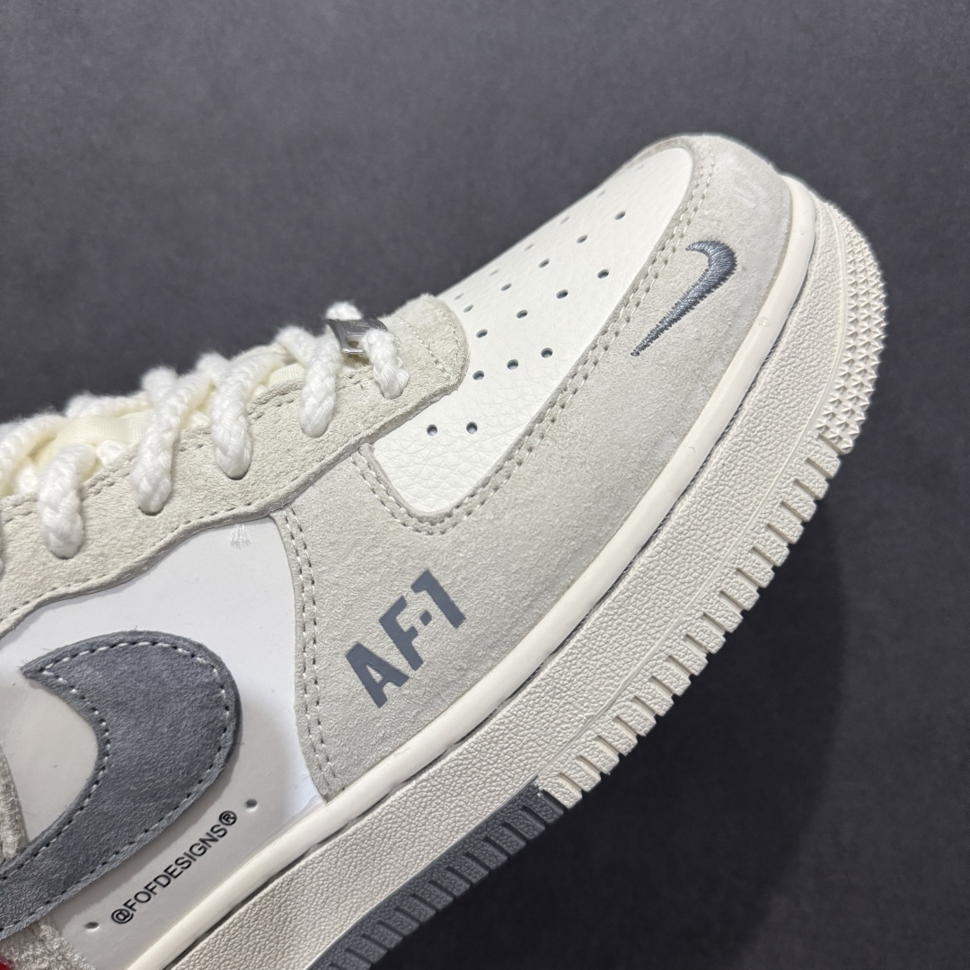 【定制版】Nk Air Force 1'07 Low 斯图西联名 双拼米灰 空军一号低帮休闲板鞋 SJ6698-024