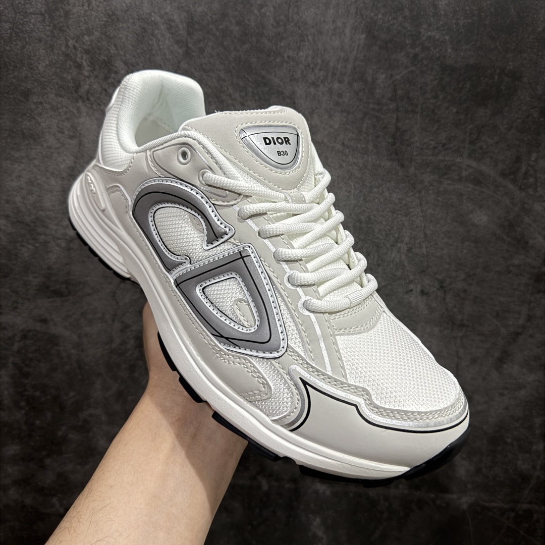 图片[3]-【总裁版】Dior B30 迪奥网眼织物低帮运动休闲鞋 原版开模 海淘专供品质同渠道货源 全套专柜原装配件 该款系列采用黑网色眼织物白和色科技料面精心制 作饰以反光“CD30”图形标志 外格轻盈的刻雕效果橡胶鞋搭底配标志性点的缀提升格调 内弹部力细节塑造想理的舒适穿着体验可与各休式闲造型配搭 彰显尚时现代的运风动范 正常尺码：39 40 41 42 43 44 45-选品中心
