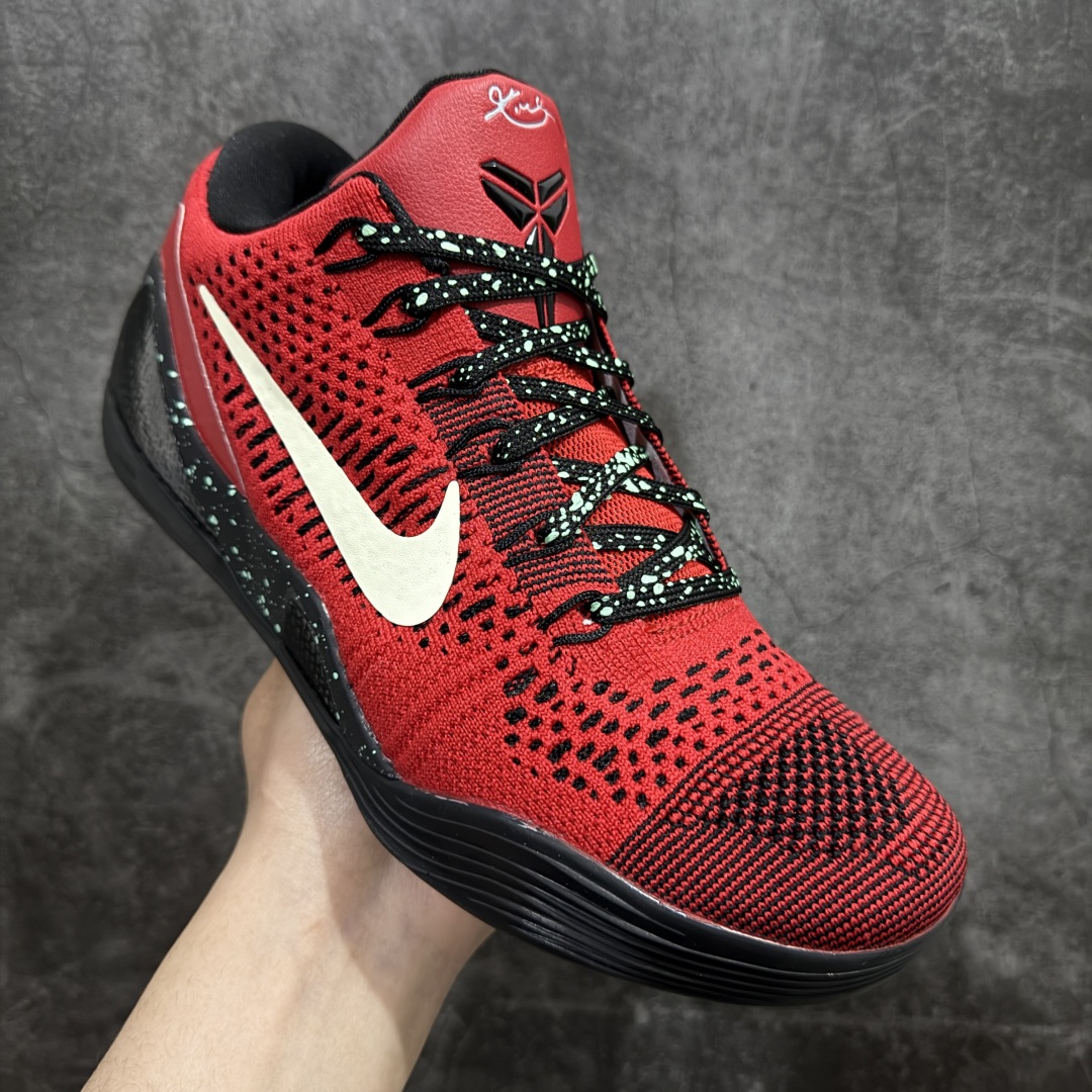 【外贸MX版本】Nike Kobe 9 Elite Low Beethoven 科比9 黑红白勾低帮 篮球鞋  653456-601