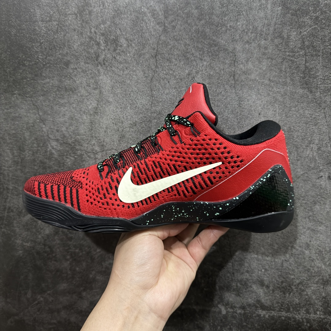 【外贸MX版本】Nike Kobe 9 Elite Low Beethoven 科比9 黑红白勾低帮 篮球鞋  653456-601