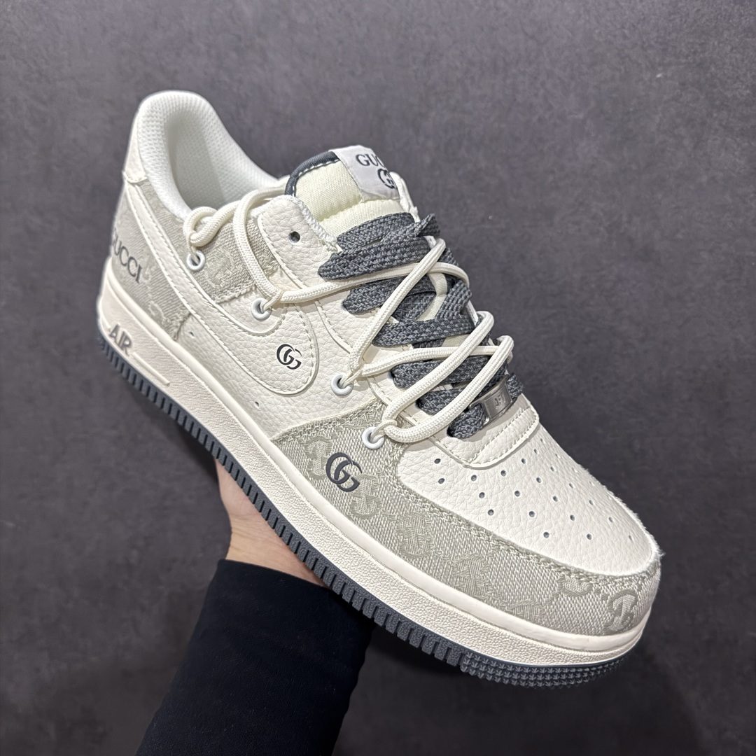 【定制版】Nike Air Force 1 Low 07 x GUCCI 白灰绑带满天星  SJ1198-105
