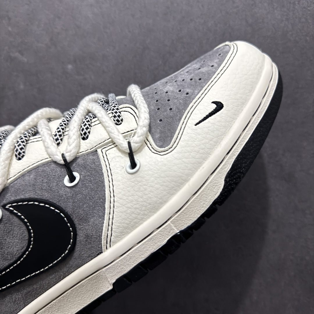  
Nk SB Dunk Low 斯图西联名 米灰黑勾 周年高端定制 低帮休闲板鞋 YX5066-208