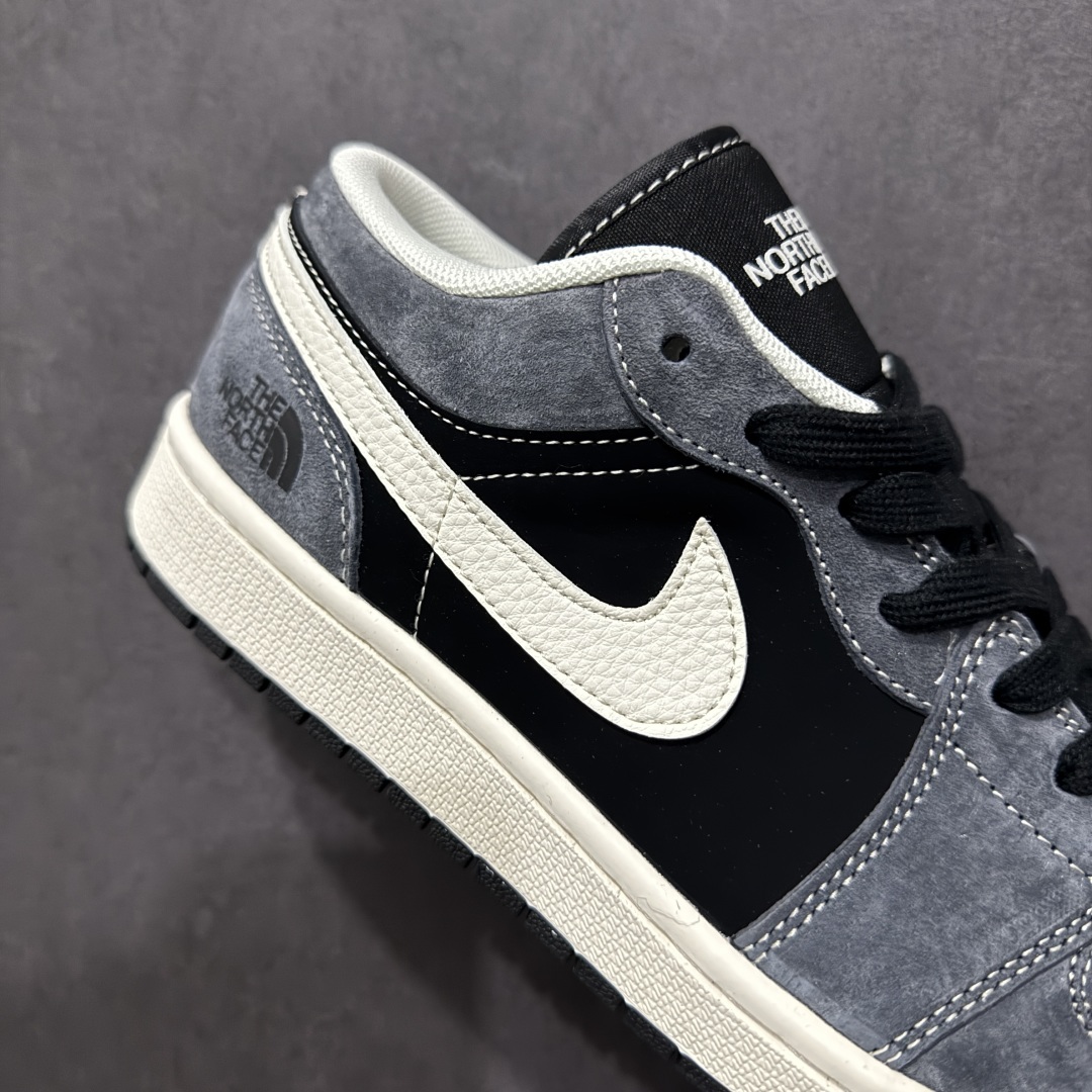 【定制版】Air Jordan 1 Low 北面联名 黑灰白勾 高端定制 低帮复古篮球鞋  XX3318-510