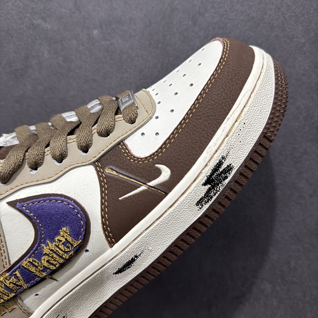 【定制版】Nike Air Force 1 Low 07 x Harry Potter 哈利波特涂鸦 棕咖紫小钩  LJ2288-111