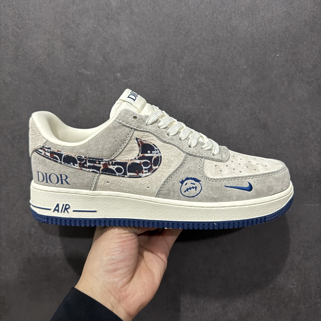 【定制版】Nike Air Force 1 Low 07 x Travis Scott x DIOR 灰蓝小钩  KK1988-044