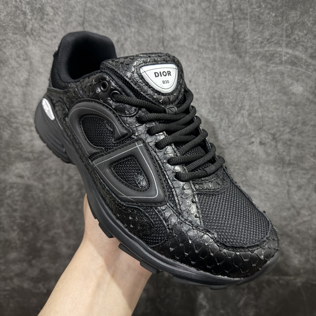 【总裁版】Dior B30 迪奥网眼织物低帮运动休闲鞋 蛇年限定 蛇纹