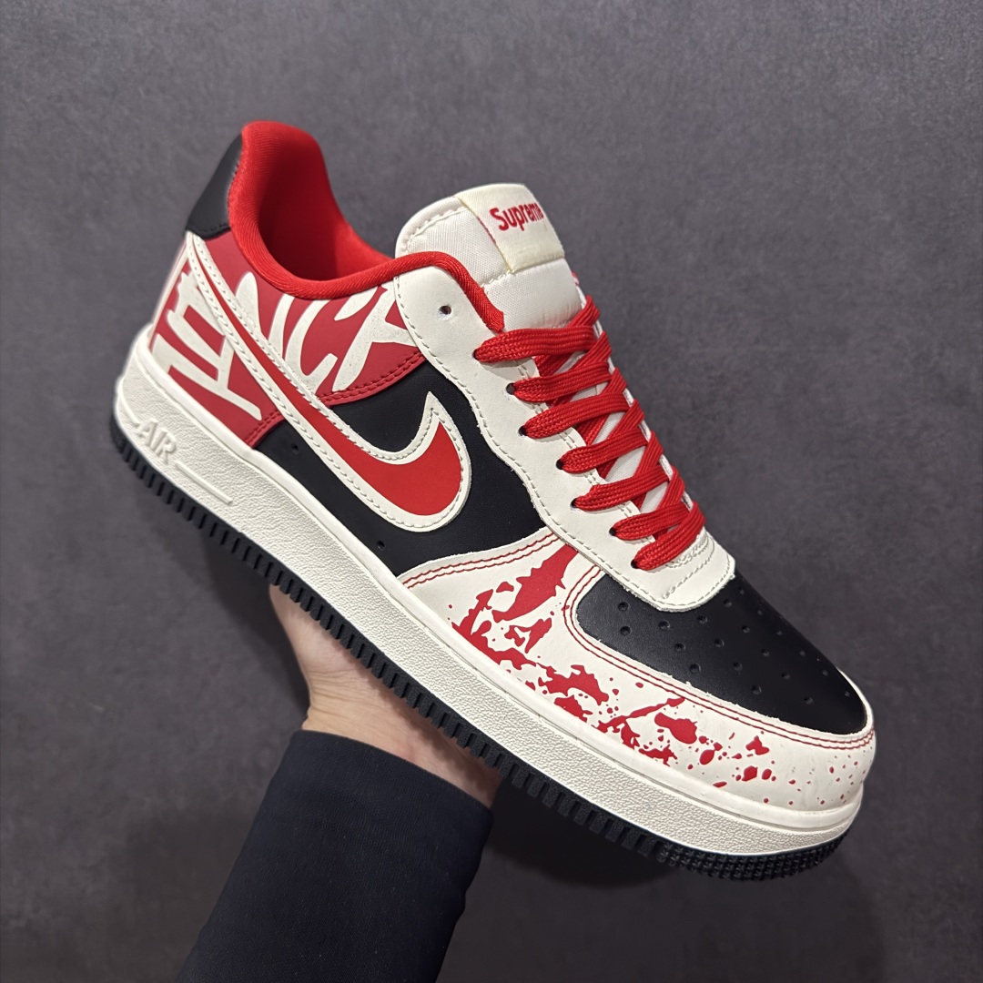 【定制版】Nike Air Force 1 Low 07 x Supreme 白黑红涂鸦  DF0188-020