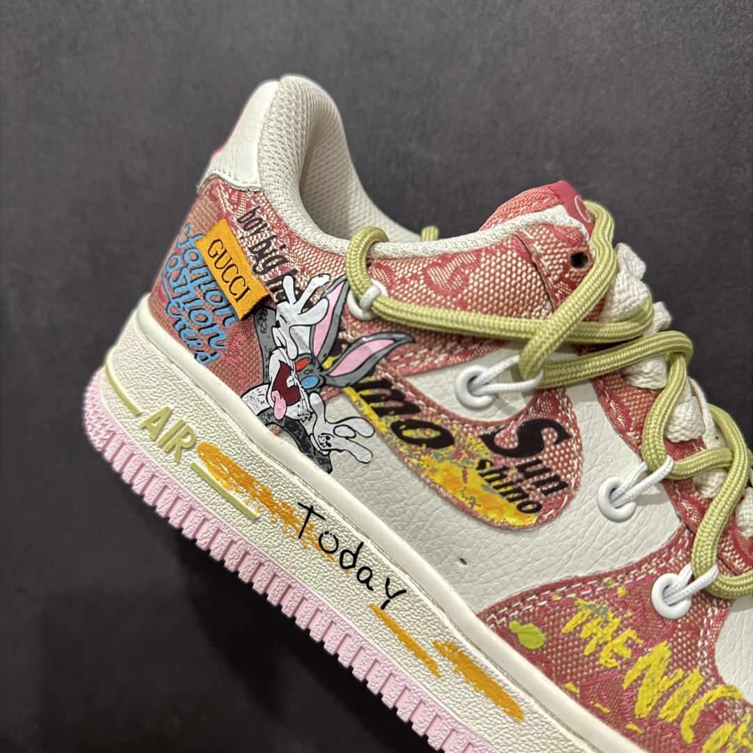 【定制版】Nike Air Force 1 Low 兔八哥解构绑带  BD0077-666