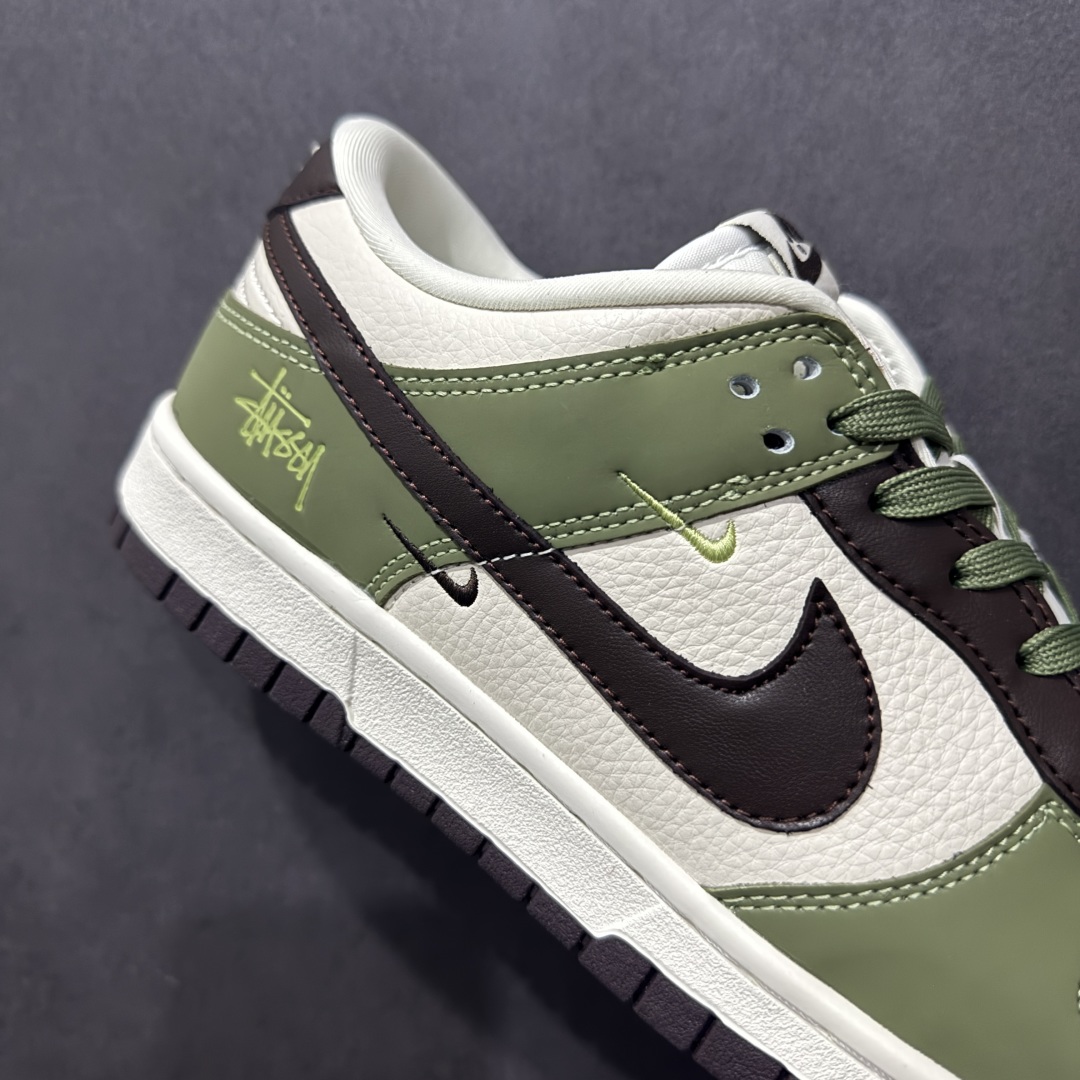 【定制版】Nk SB Dunk Low 斯图西联名 白绿黑勾 周年高端定制 低帮休闲板鞋 KK1333-020