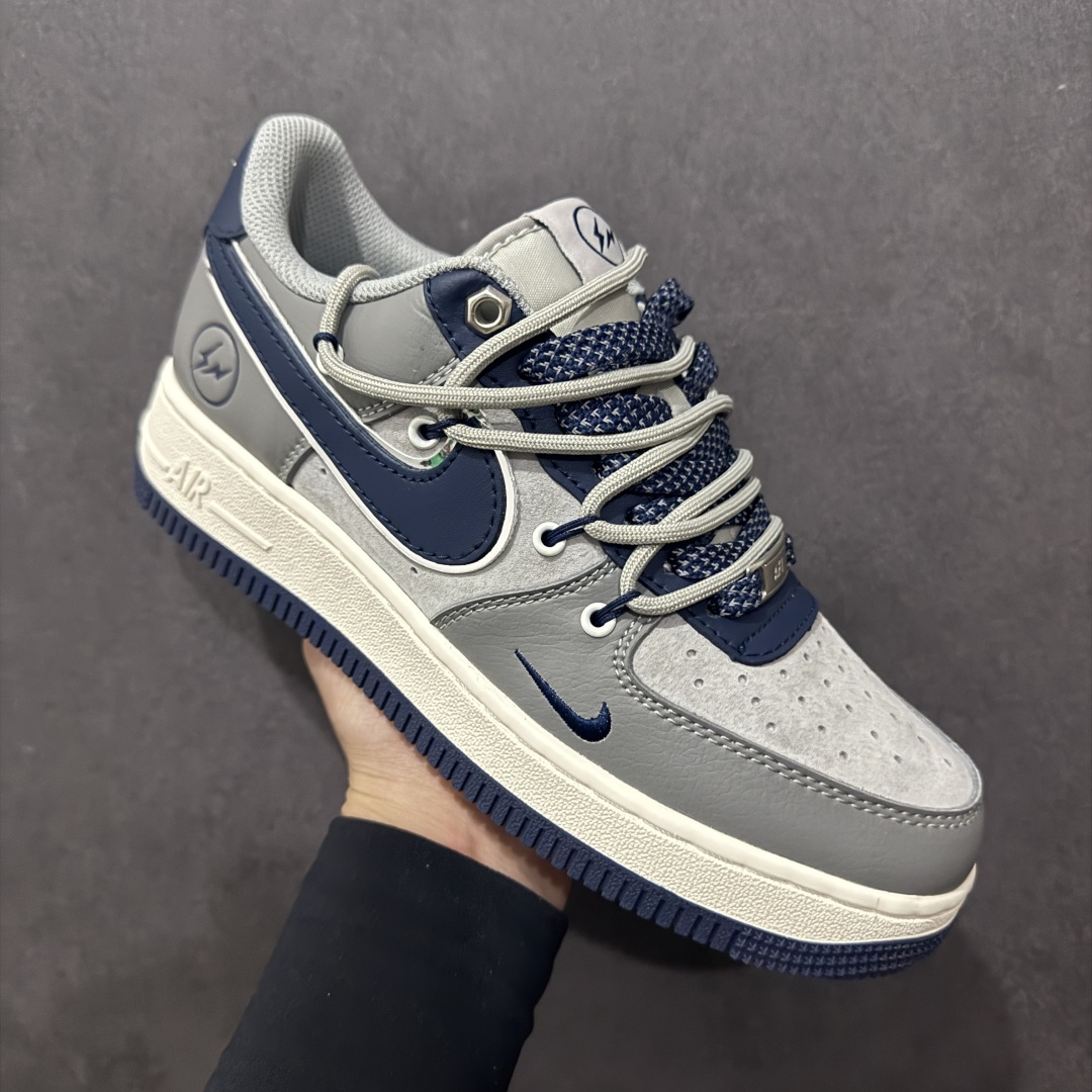 【定制版】Nike Air Force 1 Low 07 x Fragment Design 灰蓝小钩绑带满天星 SJ1198-111