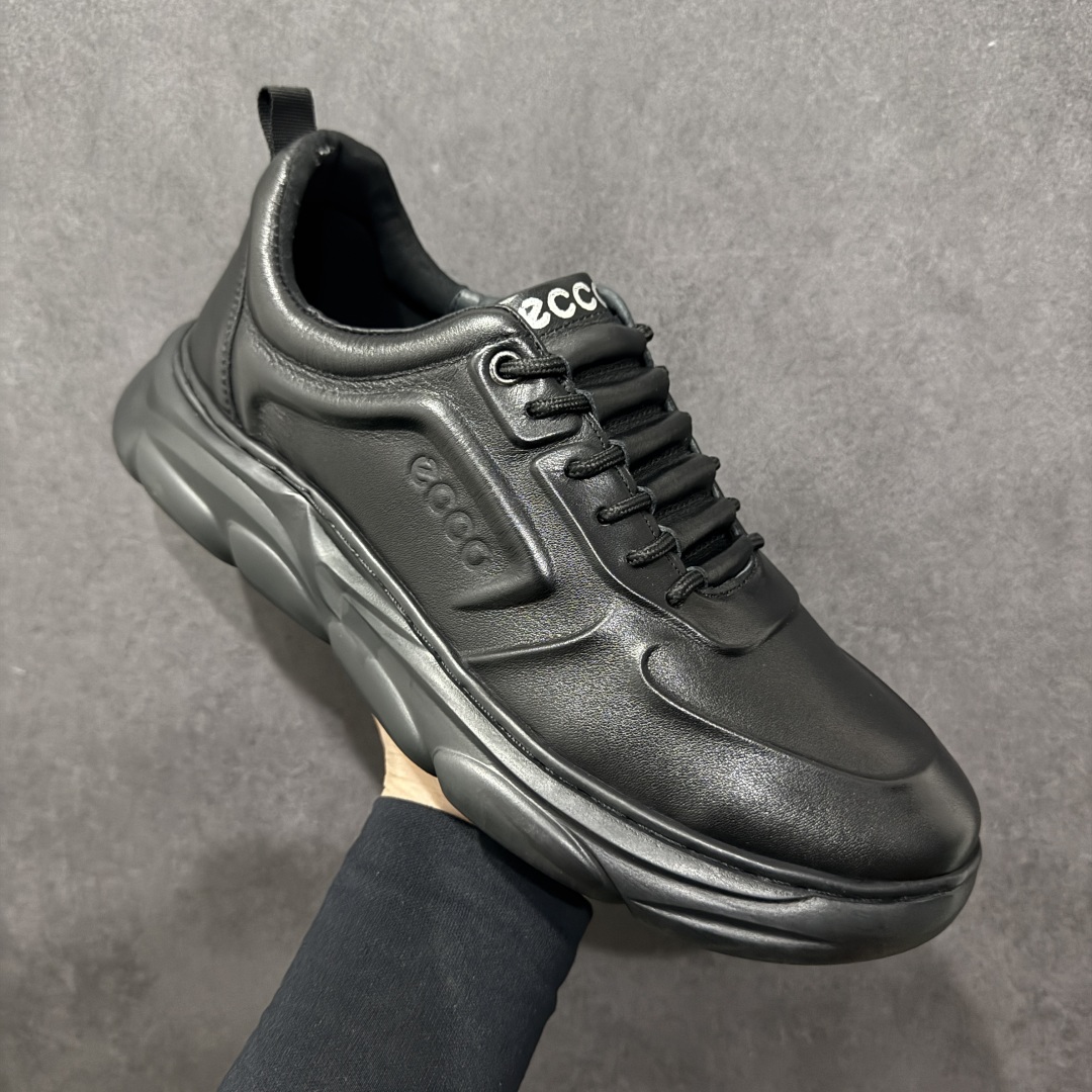 图片[3]-【公司级】ECCO爱步男鞋真皮四季鞋 健步系列运动鞋休闲跑步鞋 脚感轻便舒适 面料ECCO家族工艺牛皮 鞋面开孔结构设计增强透气性 E-DTS混合大底科技 耐磨 防滑 轻便 兼顾透气性和包裹性 带来全方位透气脚感 PU+橡胶发泡组合轻盈鞋底具有良好的缓震性能 脚感极佳 轻盈无压力 尺码：38 39 40 41 42 43 44（皮鞋码）-选品中心