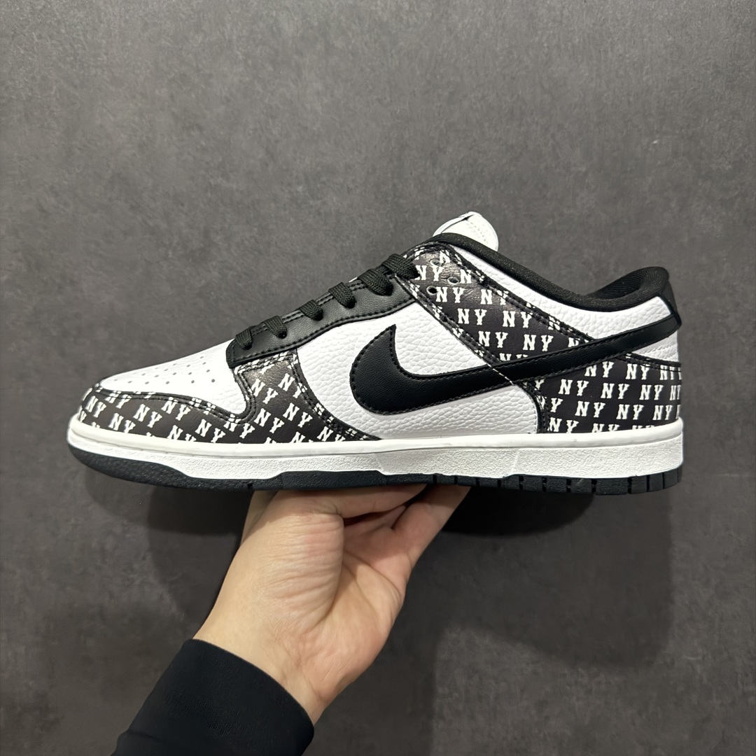 【定制版】Nk SB Dunk Low MLB联名 满文黑勾 周年高端定制 低帮休闲板鞋  LW1818-111