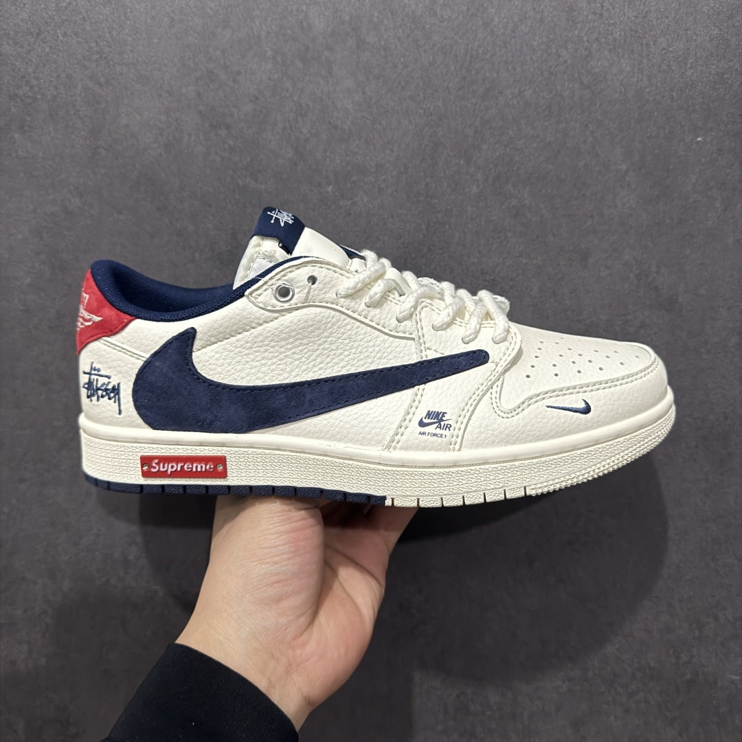 【定制版】Fragment x Travis Scott x斯图西 Air Jordan 1 Low 三方联名倒钩 SJ2068-147