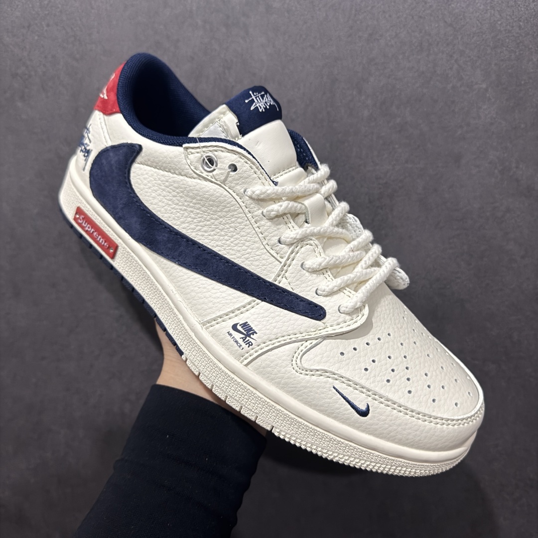 【定制版】Fragment x Travis Scott x斯图西 Air Jordan 1 Low 三方联名倒钩 SJ2068-147