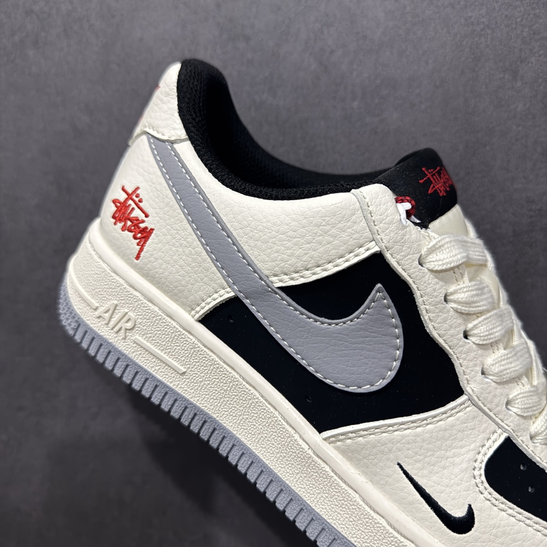 【定制版】Nike Air Force 1 Low 07 x Stussy 白灰黑小钩  XZ6188-766