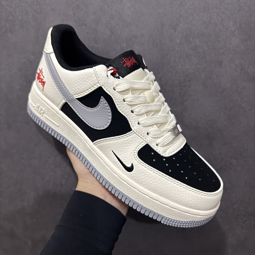 【定制版】Nike Air Force 1 Low 07 x Stussy 白灰黑小钩  XZ6188-766