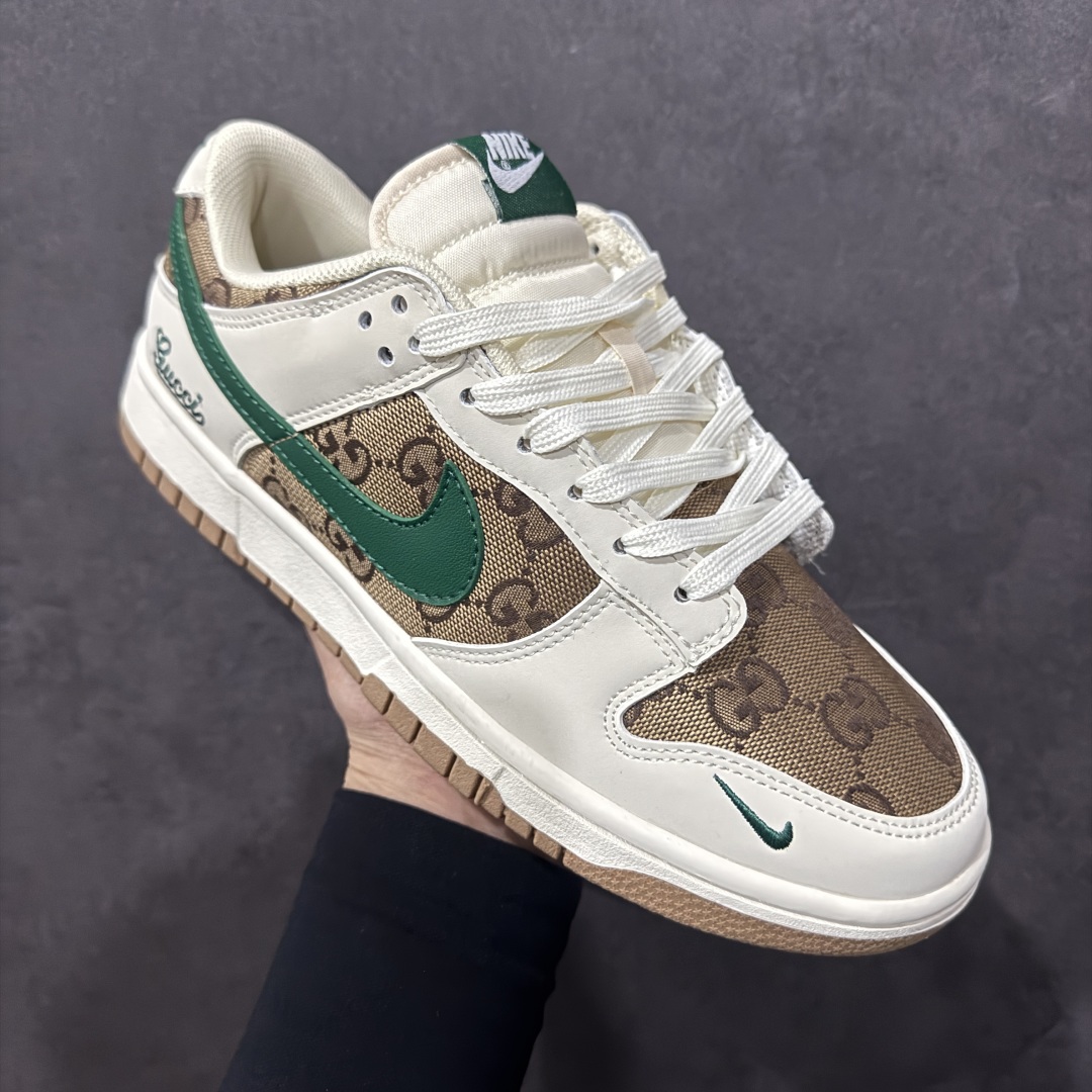 【定制版】Nk SB Dunk Low 古驰联名 帆布绿勾 周年高端定制 低帮休闲板鞋 KK1688-091