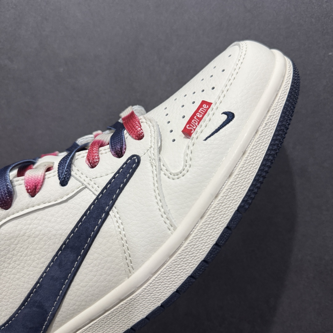 【定制版】Travis Scott x Fragment Design x Air Jordan 1 Low OG SP AJ1 乔1 北面联名 米蓝小红标 低帮文化休闲板鞋 FC1688-211