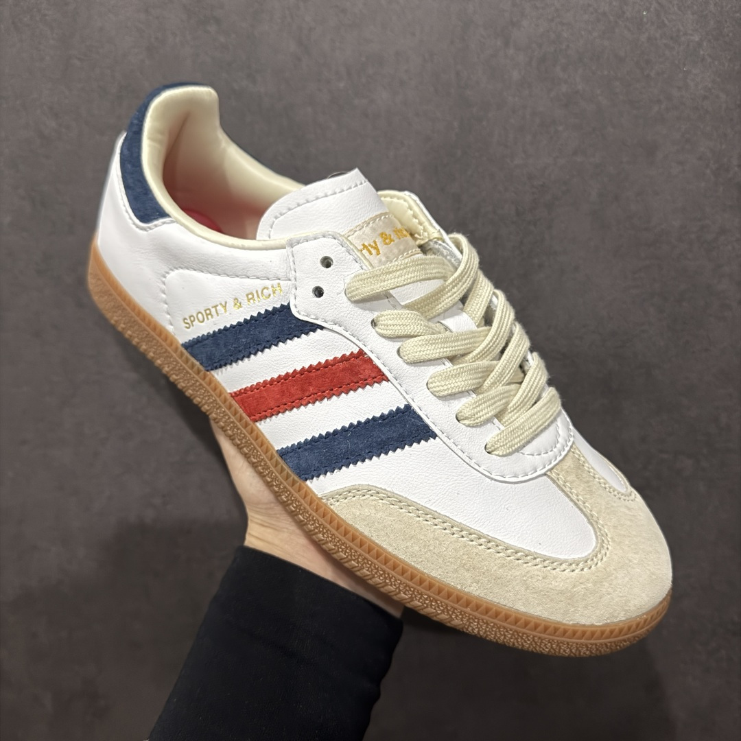 图片[3]-【福利特价】AD Original Samba OG 复古经典轻便板鞋 IH8338 口碑大厂出品 品控大底版型不断改良更新 全套原纸板楦头开发 确保原汁原味 完美呈现桑巴版型 一比一鞋头弧度高度鞋身弧度 此版本只针对中端市场 皮料材质有所更替 其他数据细节工艺流程均保持一致 绝不口嗨 细节品控鞋型随意对比 正确烫金高频细节 原装纳米超迁皮料 独家私模橡胶大底 原盒原配 尺码：36 36.5 37.5 38 38.5 39 40 40.5 41 42 42.5 43 44 44.5 45-选品中心