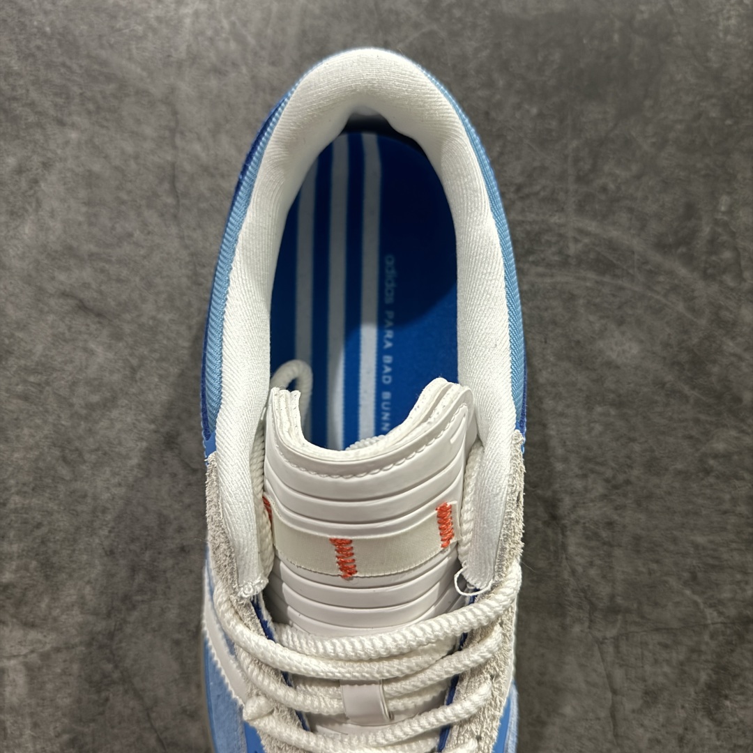 坏痞兔Bad Bunny x AD Gazelle Indoor Trainers ”Benito”羚羊内训系列低帮复古百搭休闲运动德训风板鞋“联名白蓝变形鞋头” IF9734