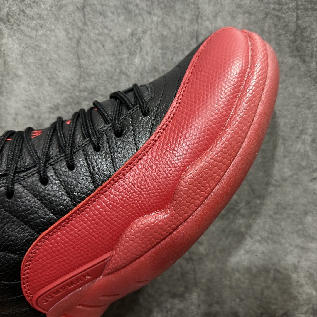  
【纯原版】Air Jordan AJ12 Retro 潮流 中帮 复古篮球鞋 黑红 CT8013-0