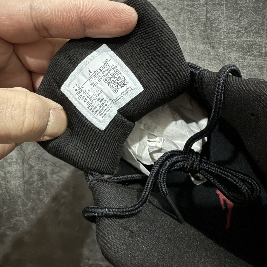 图片[8]-【XP纯原版】Air Jordan AJ12 Retro 潮流 中帮 复古篮球鞋 黑红 CT8013-002 市场唯一附带GOAT授权卡 各细节正确 原楦原纸板开发 原汁原味12代鞋型 进口原厂皮料 超软荔枝皮 质感满分 原厂碳板 原装材料 原厂定制金属扣 原厂电绣 支持与公司货全方位对比 只服务于5%懂鞋的高端客户 发国外可支持各种retail商店充正寄售 尺码：40 40.5 41 42 42.5 43 44 44.5 45 45.5 46 47.5-选品中心