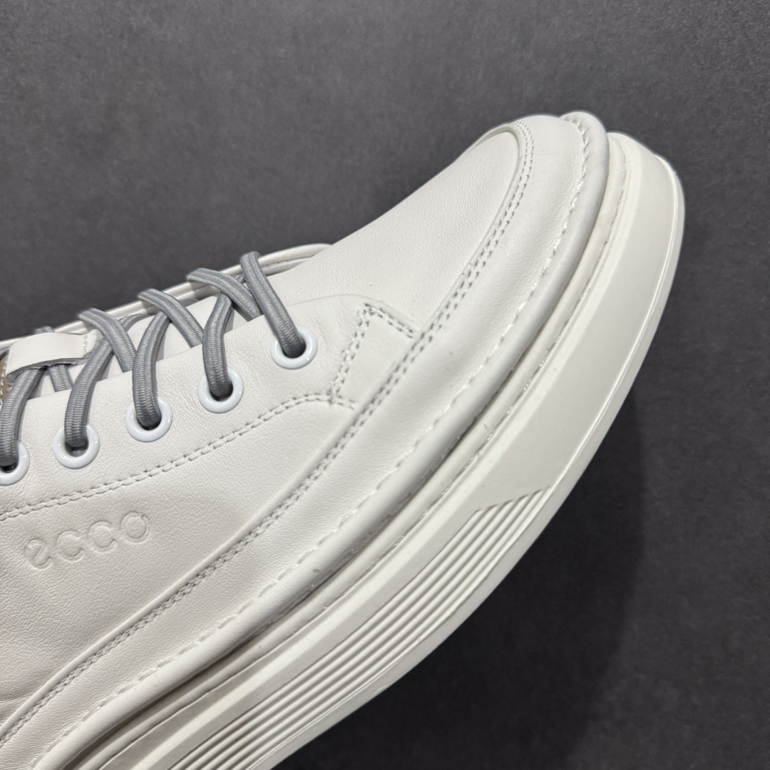 图片[5]-【广东纯原版本】ECCO爱步男款小白鞋百搭鞋 真皮透气防滑休闲板鞋 街头趣闯系列 品质牛皮鞋面，轻盈柔韧 具有良好的透气效果 简约免系带设计 自由穿脱 出行更加方便 PU中底橡胶大底，抓地力强 具有良好的防滑耐磨性 休闲百搭 简约利落 时尚通勤 尺码：38 39 40 41 42 43 44（ 皮鞋码）-选品中心