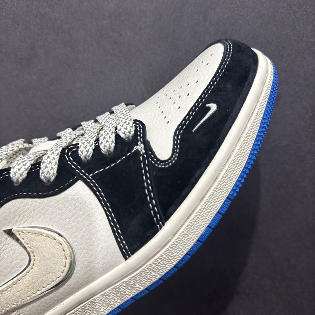 【定制版】Air Jordan 1 Low AJ1 乔1 Supreme联名 复古黑蓝 高端定制 低帮复古篮球鞋 XX3318-501