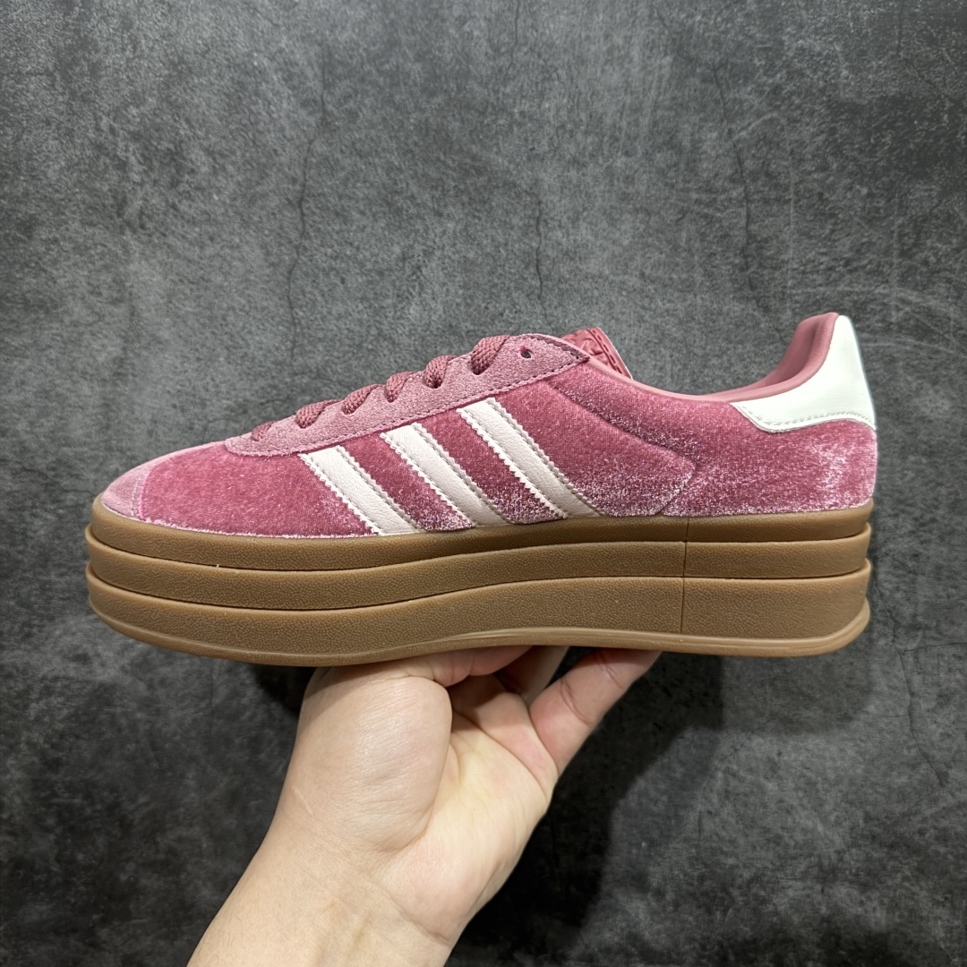 【渠道纯原】Ad Originals Gazelle Bold EG4959 三叶草厚底休闲防滑耐磨低帮板鞋