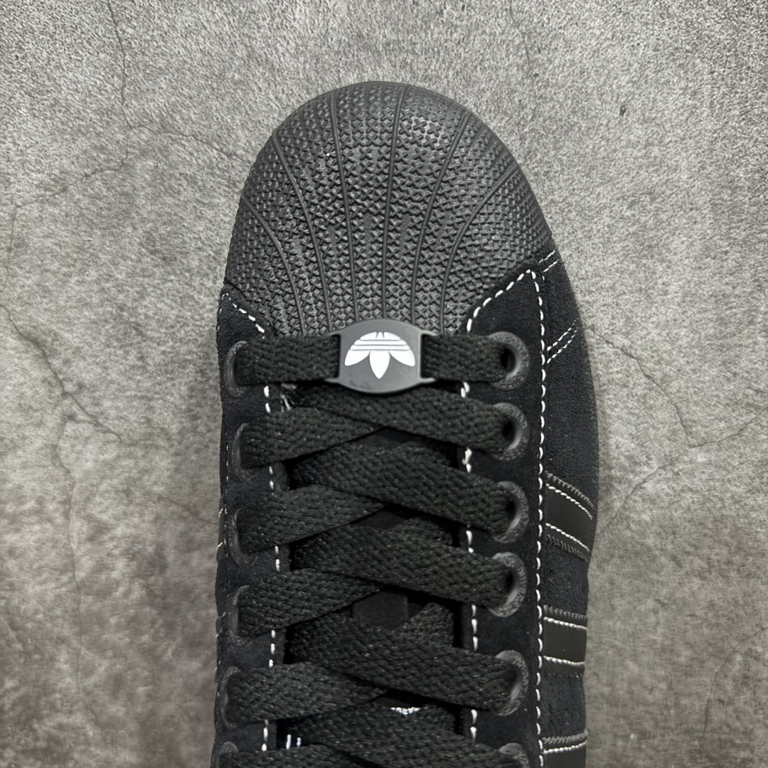 图片[5]-【公司级】AD Originals Superstar 贝壳头 黑色JH5470 采用全新头层拼接皮革材质 后跟采用特色3D立体印字 渠道正品订单 诠释市场最高工艺水平 全鞋进口头层皮料打造。区别市面普通真标版本，进出专柜无压力 ， 货号： 尺码：35 36 36.5 37 38 38.5 39 40 40.5 41 42 42.5 43 44 45-选品中心