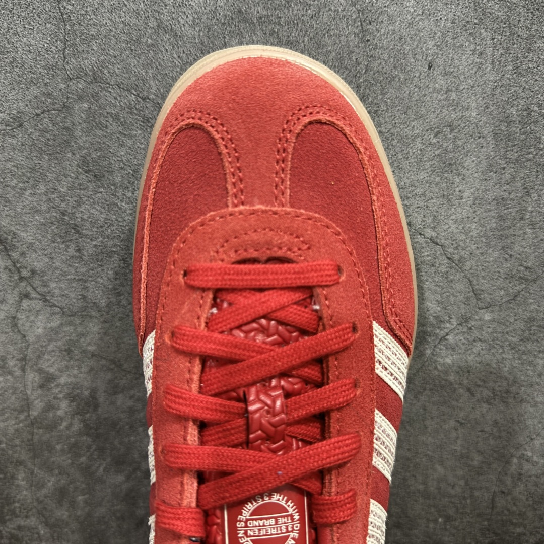 图片[5]-【渠道纯原版】AD Gazelle Indoor Trainers 羚羊内训系列低帮复古百搭休闲运动德训风板鞋 红白JI2756 市场最高版本 完美还原zp细节，注意区别市场任何版本，完全不是一路货色‼️ 全鞋原材料打造，无任何色差，正确鞋型，后跟港宝材料定型，正确微透生胶大底，反口内里头层细腻小牛皮，纸板中底 鞋垫背胶，侧面正确烫金压印字母，所有细节完美还原‼️ 尺码：35 36 36.5 37 38 38.5 39 40 40.5 41 42 42.5 43 44 44.5 45-选品中心