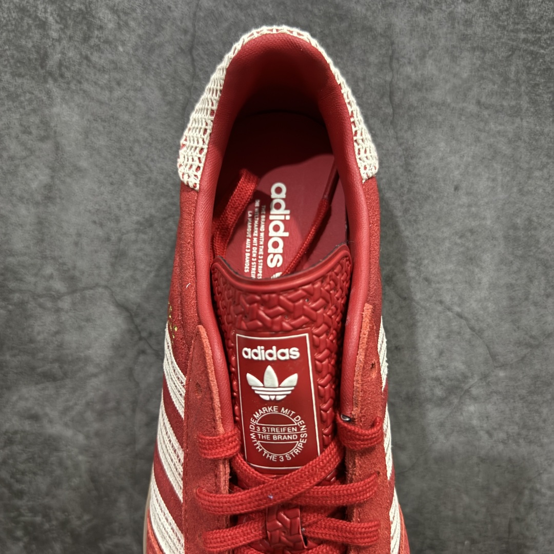 图片[8]-【渠道纯原版】AD Gazelle Indoor Trainers 羚羊内训系列低帮复古百搭休闲运动德训风板鞋 红白JI2756 市场最高版本 完美还原zp细节，注意区别市场任何版本，完全不是一路货色‼️ 全鞋原材料打造，无任何色差，正确鞋型，后跟港宝材料定型，正确微透生胶大底，反口内里头层细腻小牛皮，纸板中底 鞋垫背胶，侧面正确烫金压印字母，所有细节完美还原‼️ 尺码：35 36 36.5 37 38 38.5 39 40 40.5 41 42 42.5 43 44 44.5 45-选品中心