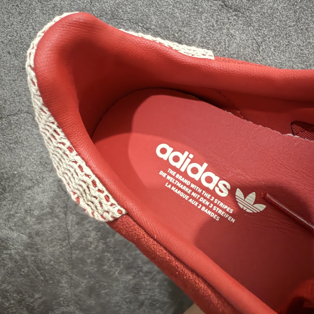 图片[9]-【渠道纯原版】AD Gazelle Indoor Trainers 羚羊内训系列低帮复古百搭休闲运动德训风板鞋 红白JI2756 市场最高版本 完美还原zp细节，注意区别市场任何版本，完全不是一路货色‼️ 全鞋原材料打造，无任何色差，正确鞋型，后跟港宝材料定型，正确微透生胶大底，反口内里头层细腻小牛皮，纸板中底 鞋垫背胶，侧面正确烫金压印字母，所有细节完美还原‼️ 尺码：35 36 36.5 37 38 38.5 39 40 40.5 41 42 42.5 43 44 44.5 45-选品中心