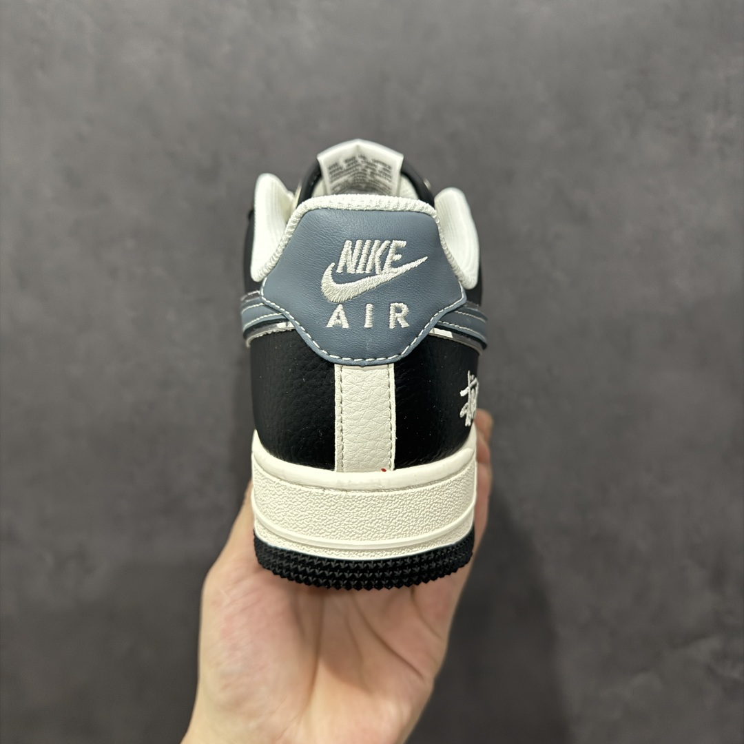 图片[4]-【定制版】Nk Air Force 1\’07 Low 斯图西联名 灰蓝黑荔纹 空军一号低帮休闲板鞋  #原楦头原纸板 原装鞋盒 定制五金配件 内置全掌气垫 原厂鞋底  货号：XZ6188-199 尺码：36 36.5 37 38 38.5 39 40 40.5 41 42 42.5 43 44 44.5 45-选品中心