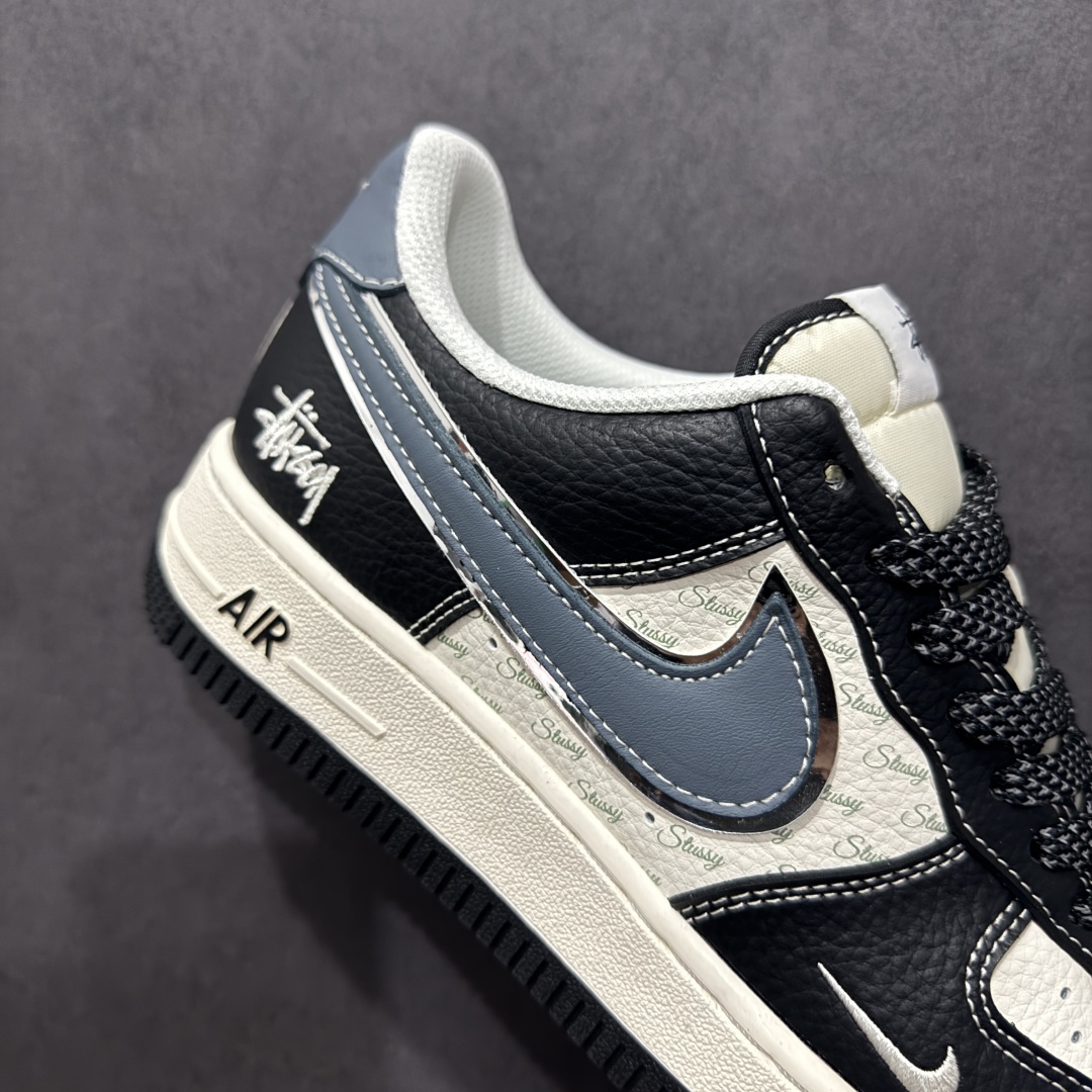 图片[6]-【定制版】Nk Air Force 1\’07 Low 斯图西联名 灰蓝黑荔纹 空军一号低帮休闲板鞋  #原楦头原纸板 原装鞋盒 定制五金配件 内置全掌气垫 原厂鞋底  货号：XZ6188-199 尺码：36 36.5 37 38 38.5 39 40 40.5 41 42 42.5 43 44 44.5 45-选品中心