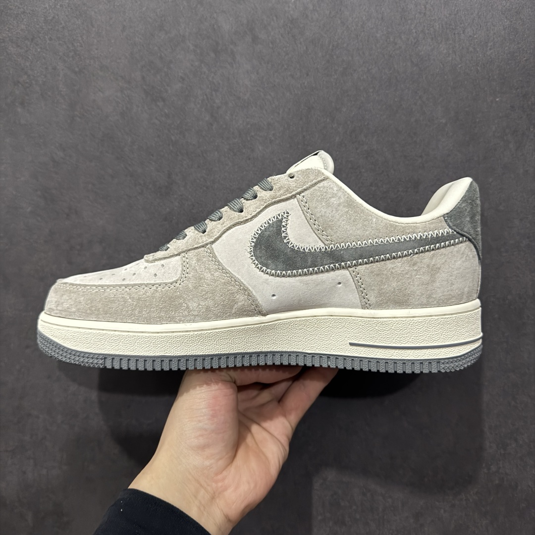 图片[2]-【定制版】Nk Air Force 1\’07 Low 暴力熊联名 灰刺绣勾 空军一号低帮休闲板鞋  #原楦头原纸板 原装鞋盒 定制五金配件 内置全掌气垫 原厂鞋底  货号：KK1988-047 尺码：36 36.5 37 38 38.5 39 40 40.5 41 42 42.5 43 44 44.5 45-选品中心