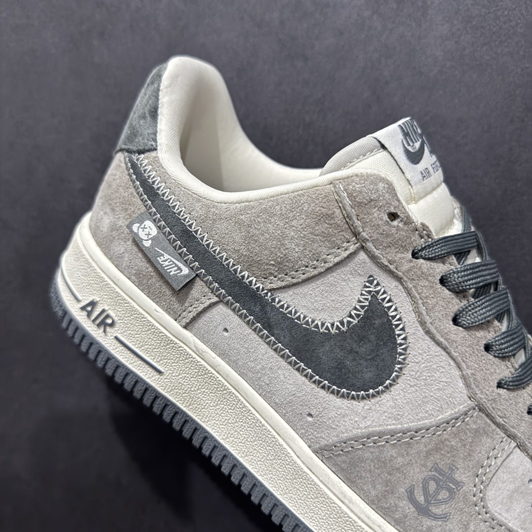 图片[6]-【定制版】Nk Air Force 1\’07 Low 暴力熊联名 灰刺绣勾 空军一号低帮休闲板鞋  #原楦头原纸板 原装鞋盒 定制五金配件 内置全掌气垫 原厂鞋底  货号：KK1988-047 尺码：36 36.5 37 38 38.5 39 40 40.5 41 42 42.5 43 44 44.5 45-选品中心