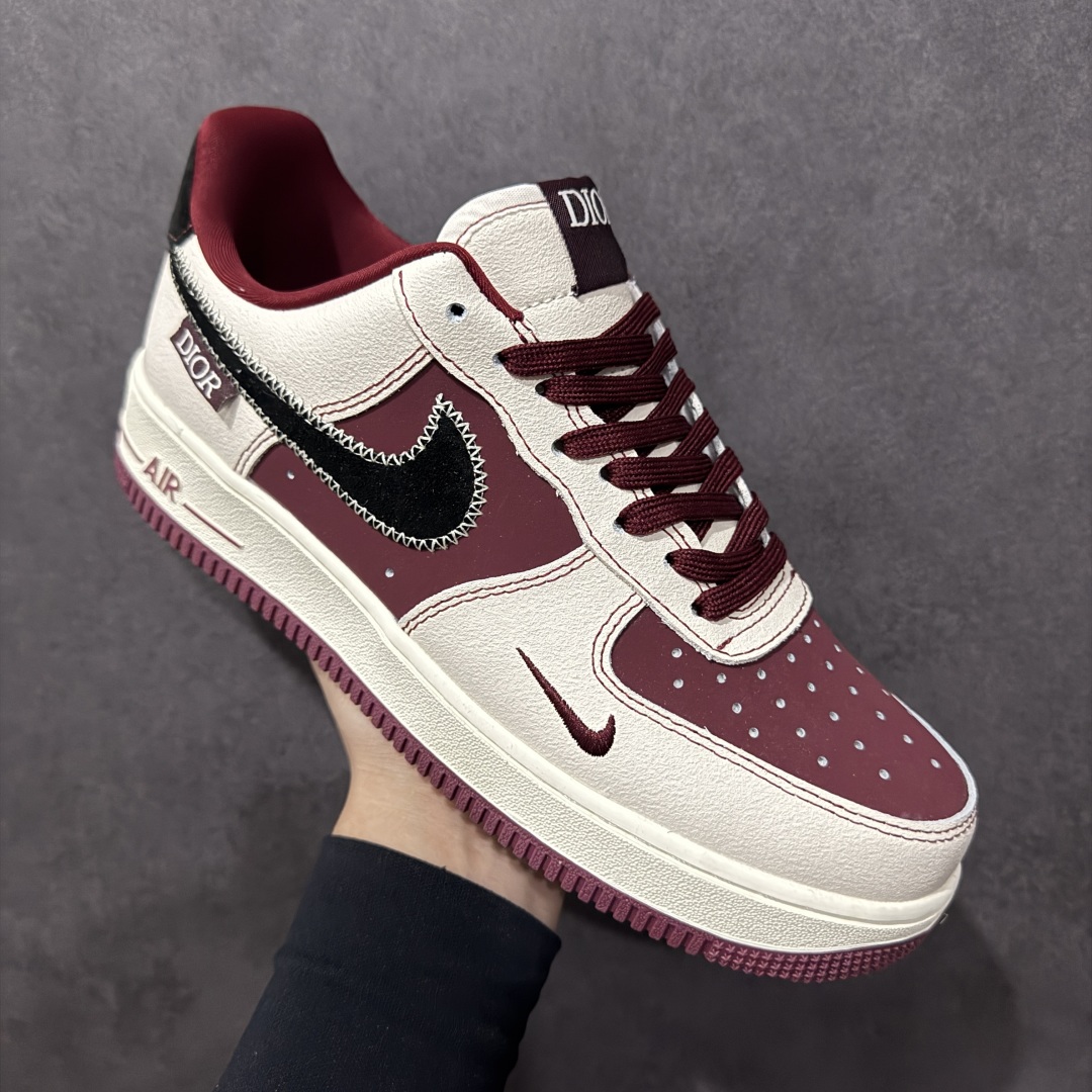 图片[3]-【定制版】Nk Air Force 1\’07 Low 迪奥联名 米酒红 空军一号 低帮休闲板鞋 KK1988-046  #原楦头原纸板 原装鞋盒 定制五金配件 内置全掌气垫 原厂鞋底   尺码：36 36.5 37.5 38 38.5 39 40 40.5 41 42 42.5 43 44 44.5 45-选品中心